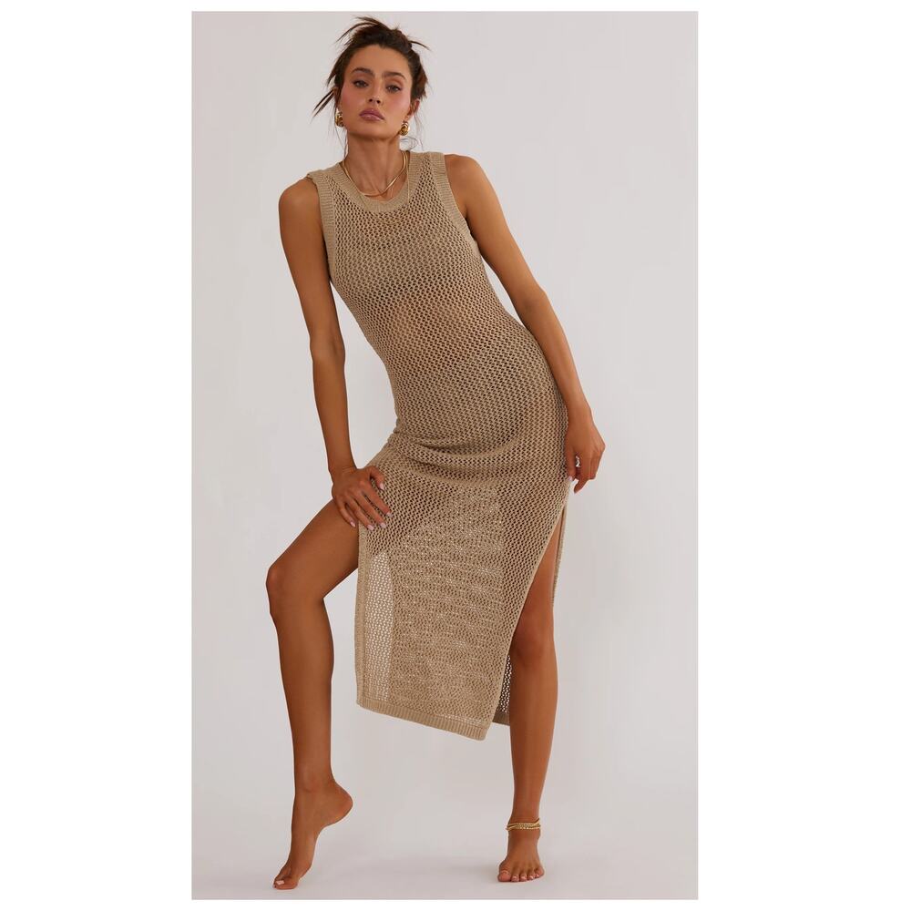 Beach Riot Holly Sheer Open Knit Cover-Up Dress Size XL